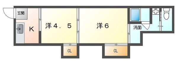 南野ハイツの物件間取画像